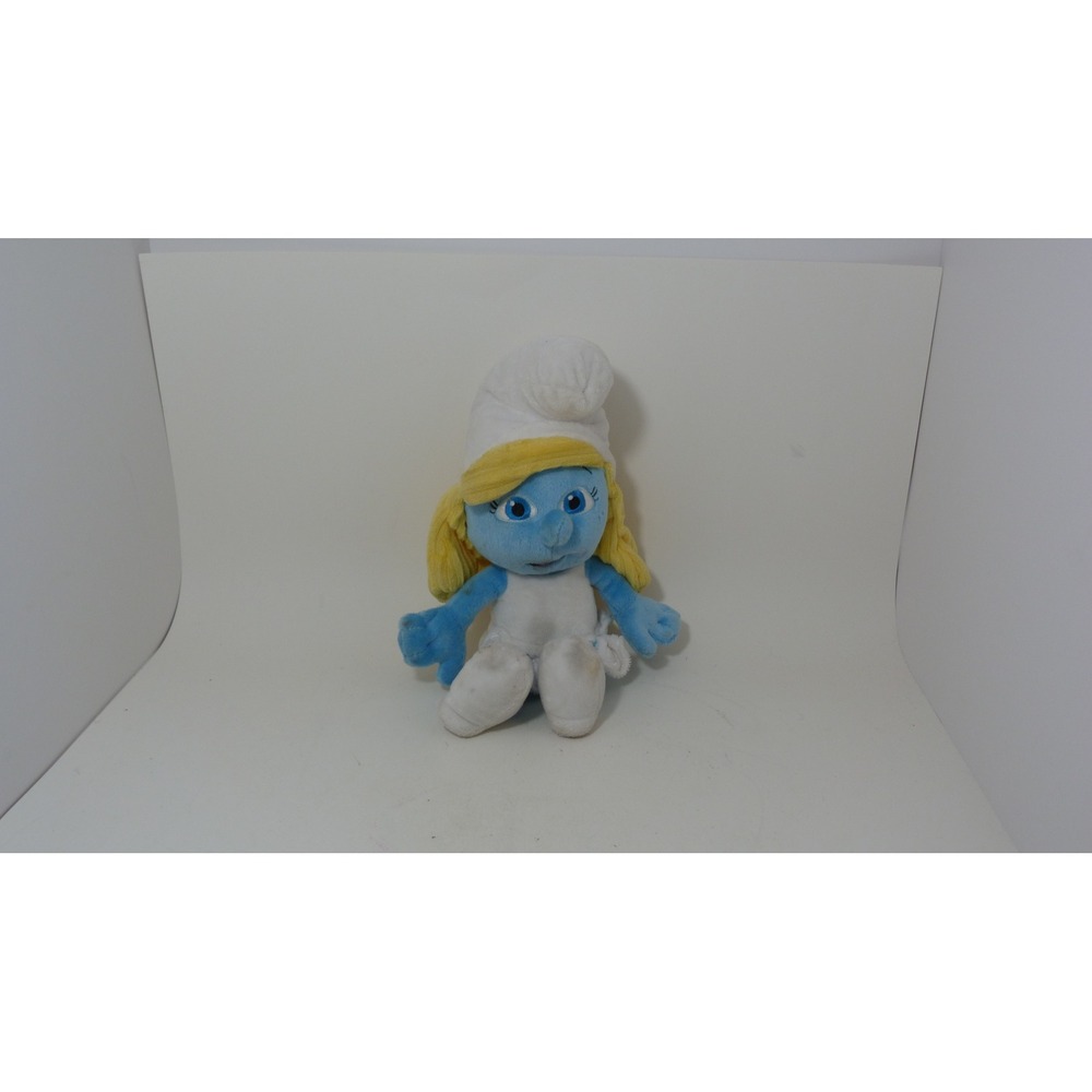 The Smurfs Smurfette Plush Stuffed Animal Toy Blue Yellow White 10 Inch
